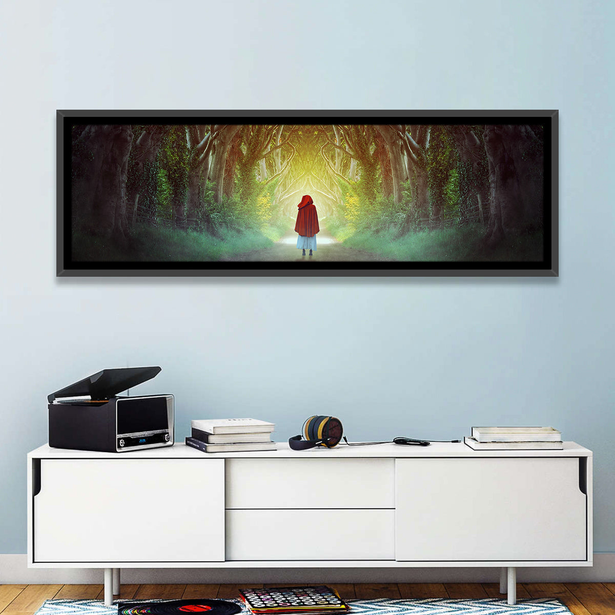Hedges Forest Pathway Wall Art