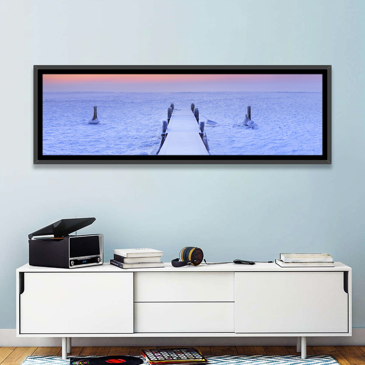 Frozen Lake Jetty Wall Art