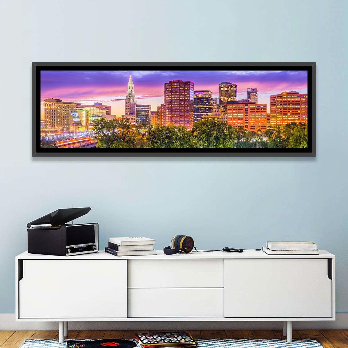 Hartford City Skyline Wall Art