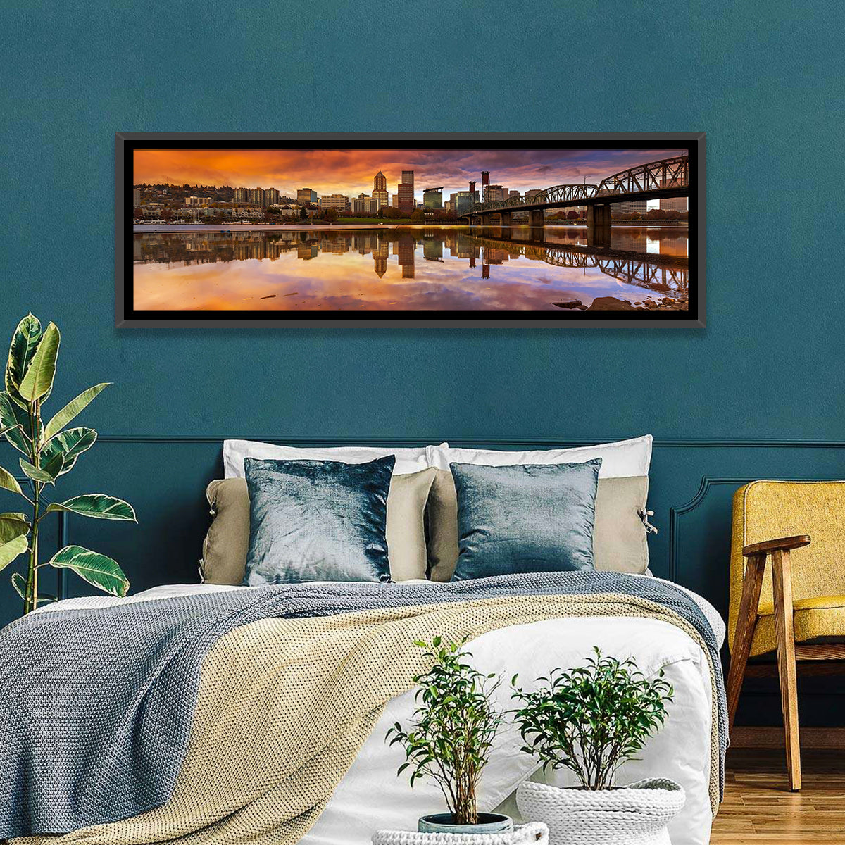 Portland Downtown Skyline Wall Art