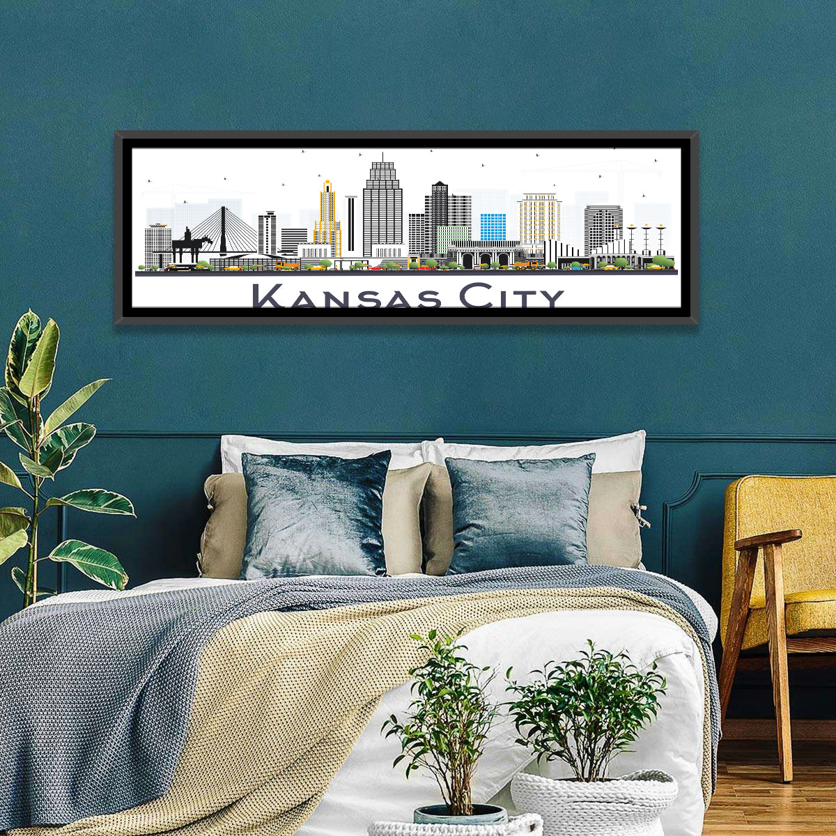Kansas City Skyline Wall Art