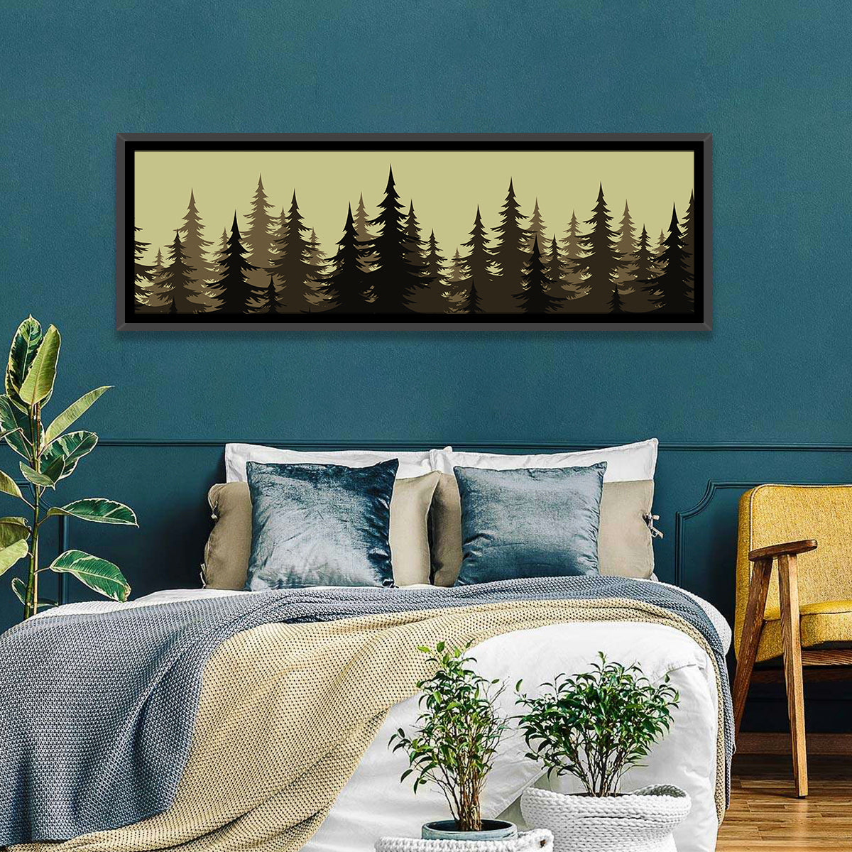 Fir Trees Silhouettes Wall Art