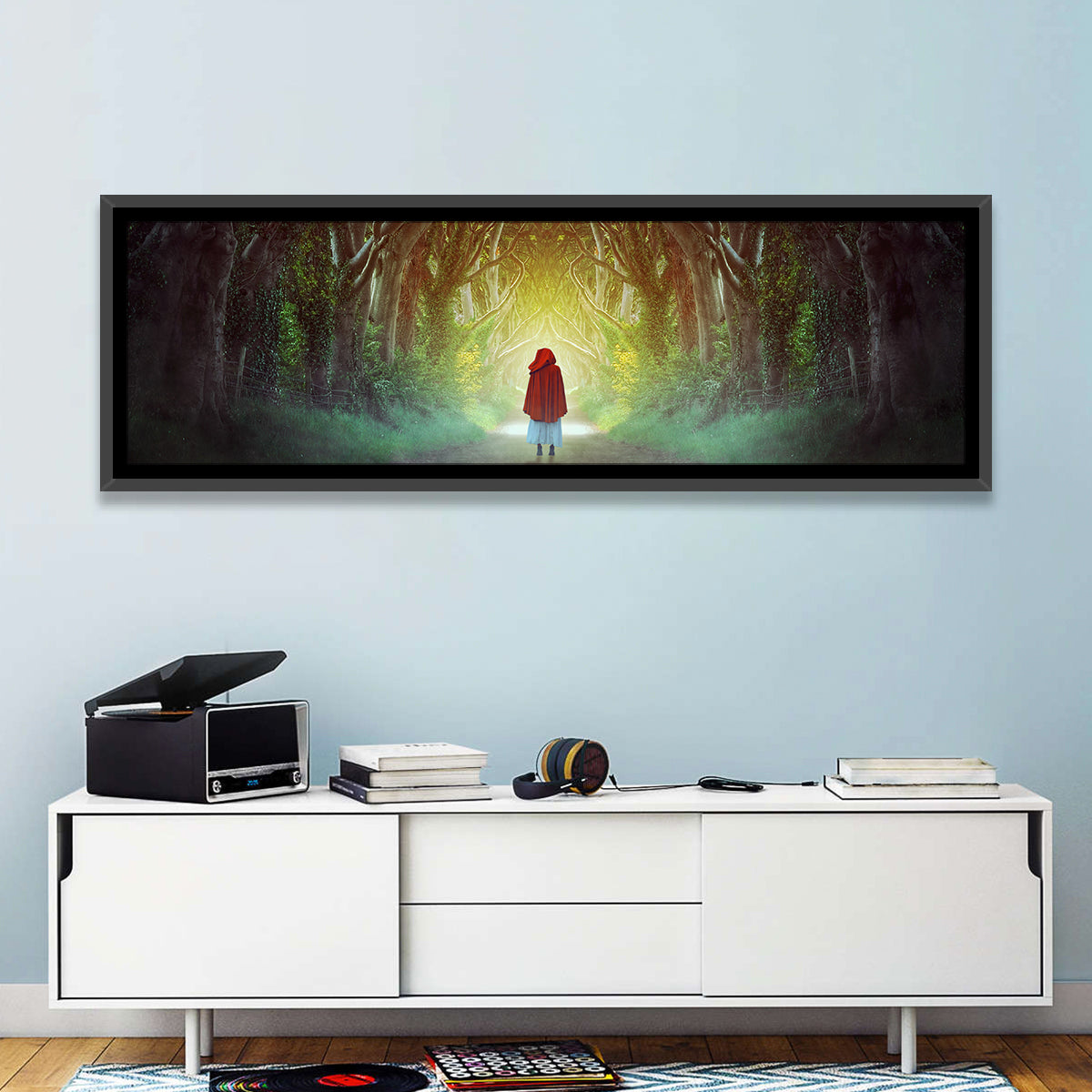 Hedges Forest Pathway Wall Art