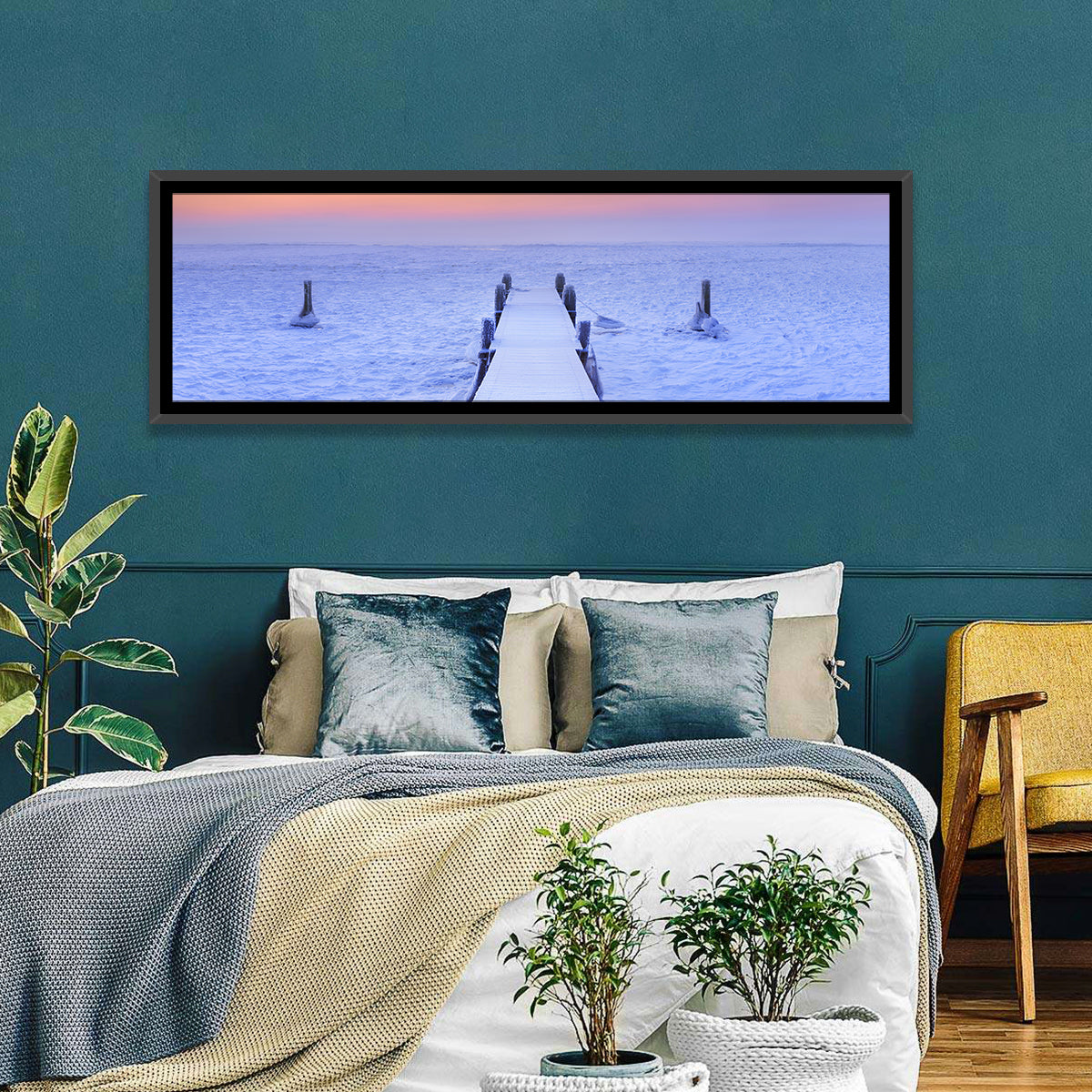 Frozen Lake Jetty Wall Art