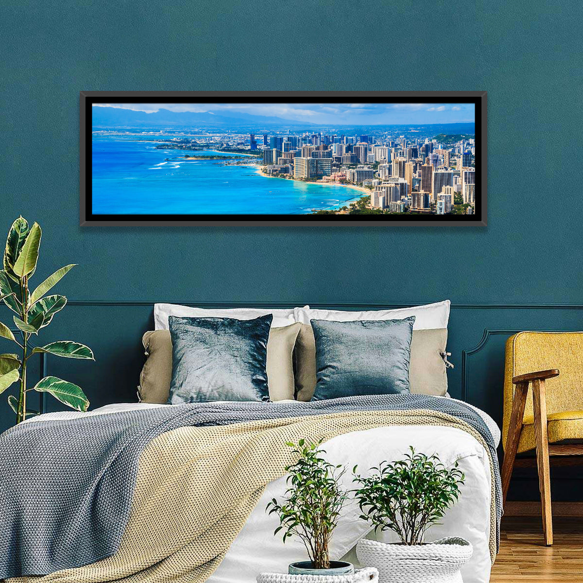 Honolulu Skyline Wall Art