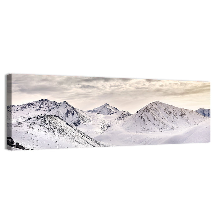 Zaili Alatay Snow Peaks Wall Art as a canvas print