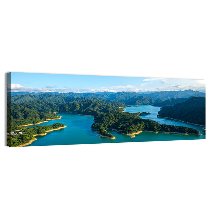 Emerald Qiandao Lake Wall Art as a canvas print