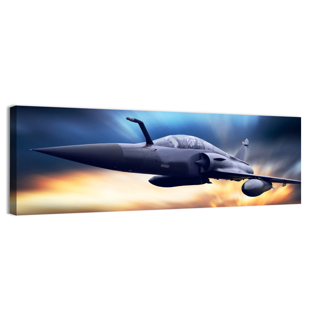 High-speed Fighter Jet Wall Art, canvas print, panoramic