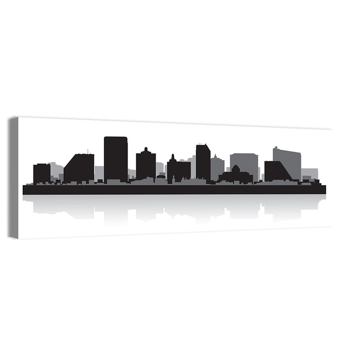 Atlantic City Skyline Wall Art as a canvas print