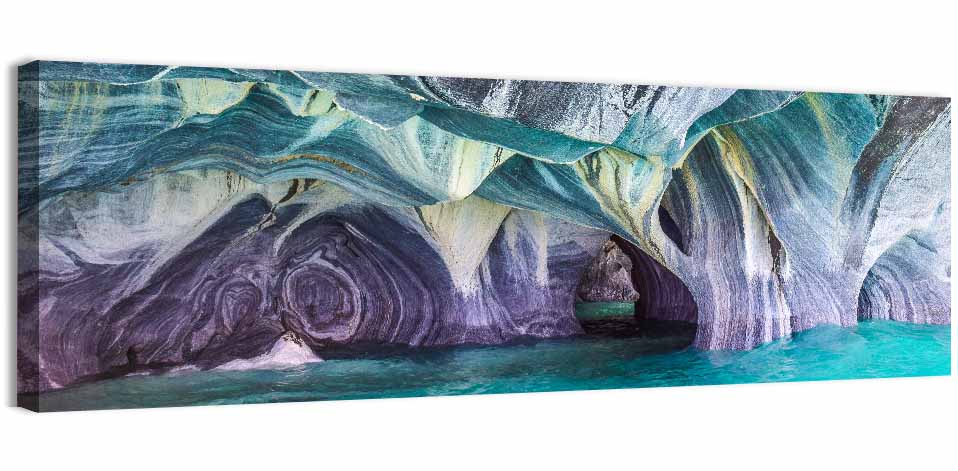 Marble Caves of Lake General Carrera Wall Art, canvas print, panoramic