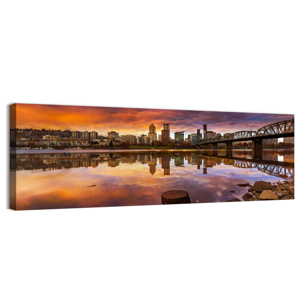 Portland Downtown Skyline Wall Art