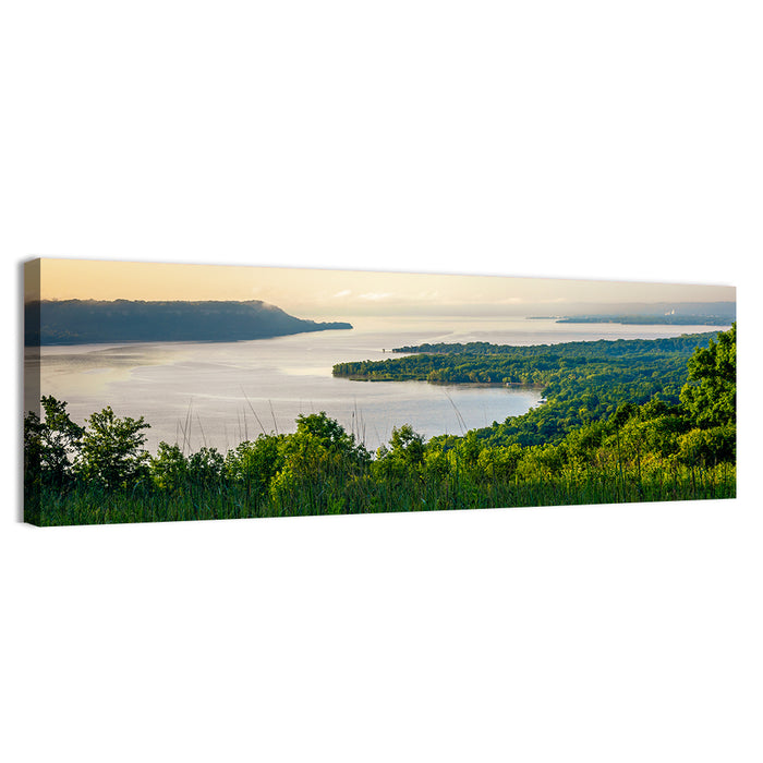 Mississippi River and Lake Pepin Wall Art as a canvas print