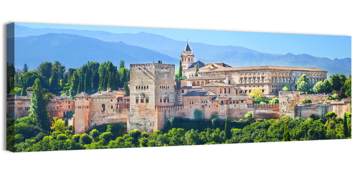 Alhambra Palace Complex Wall Art as a canvas print