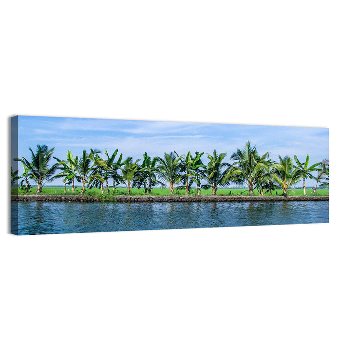 Vembanad Lake Landscape Wall Art as a canvas print