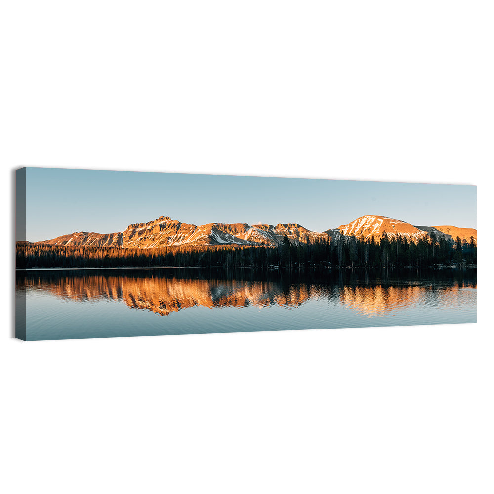 Mirror Lake Reflection, Uinta Mountains Wall Art, canvas print, panoramic