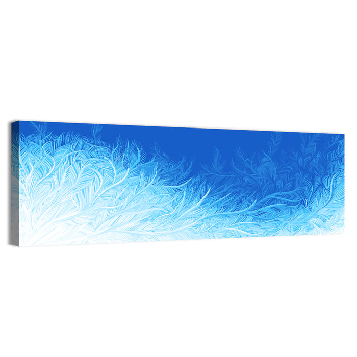 Curly Ice Crystals Wall Art as a canvas print