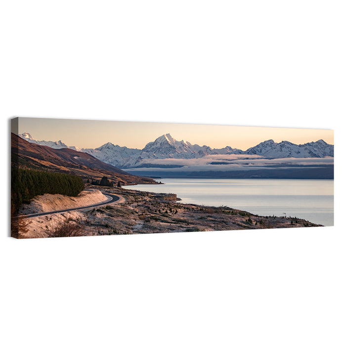 Mount Cook Over Lake Pukaki Wall Art as a canvas print