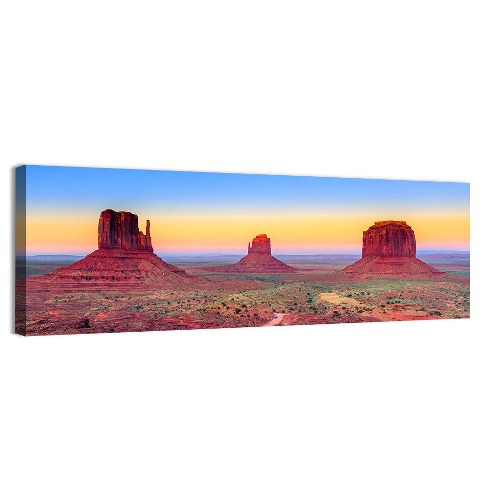 Monument Valley Sunset Vista Wall Art, canvas print, panoramic