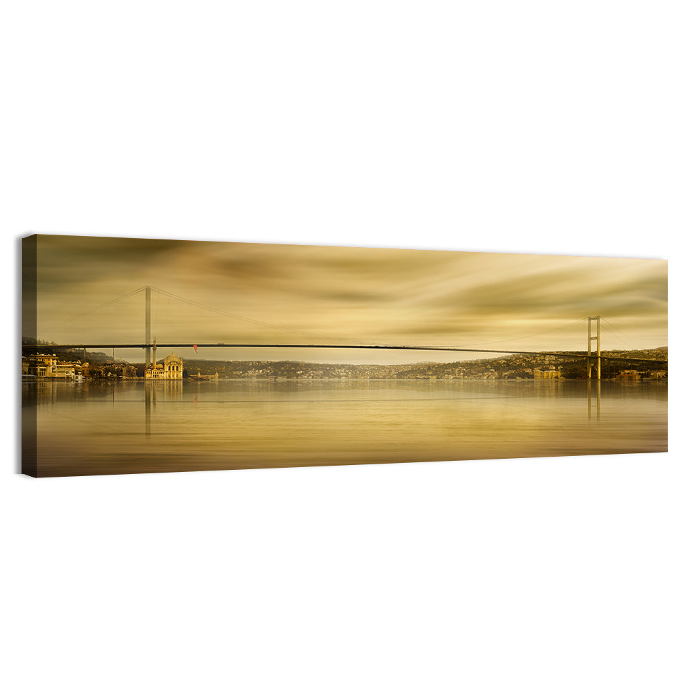 Bosphorus Bridge at Ortakoy Wall Art, canvas print, panoramic