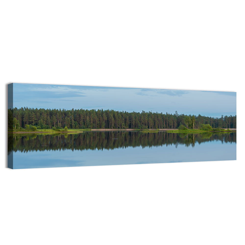 Lake Vanern Moonlight Wall Art, canvas print, panoramic
