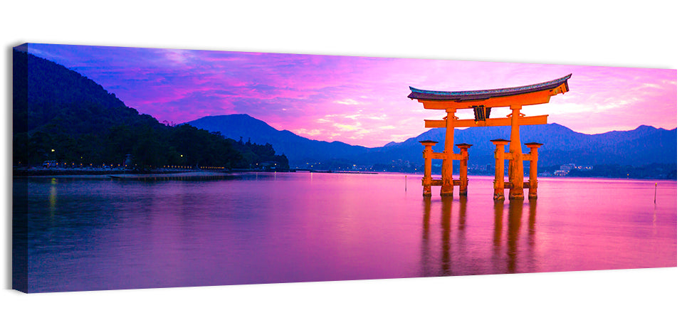 Torii Gate Sunset Wall Art