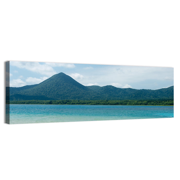Usori Lake Shoreline Wall Art as a canvas print