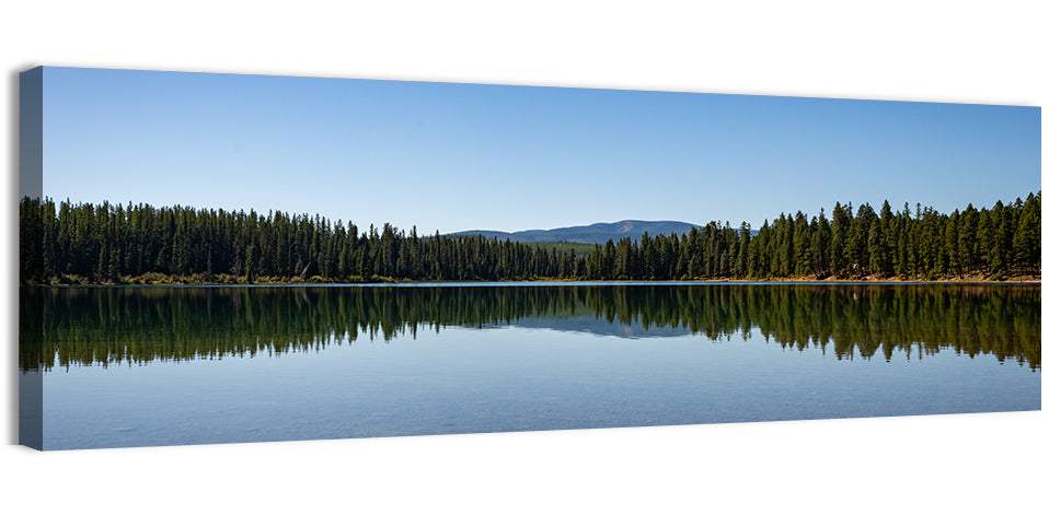 Holland Lake Reflection Wall Art, canvas print, panoramic