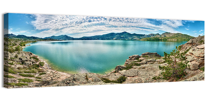 Lake Kivu Shoreline Wall Art as a canvas print