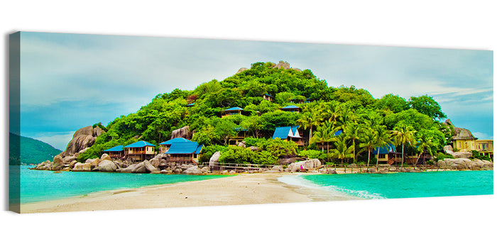 Koh Nang Yuan Sandbar Island Beach Wall Art as a canvas print