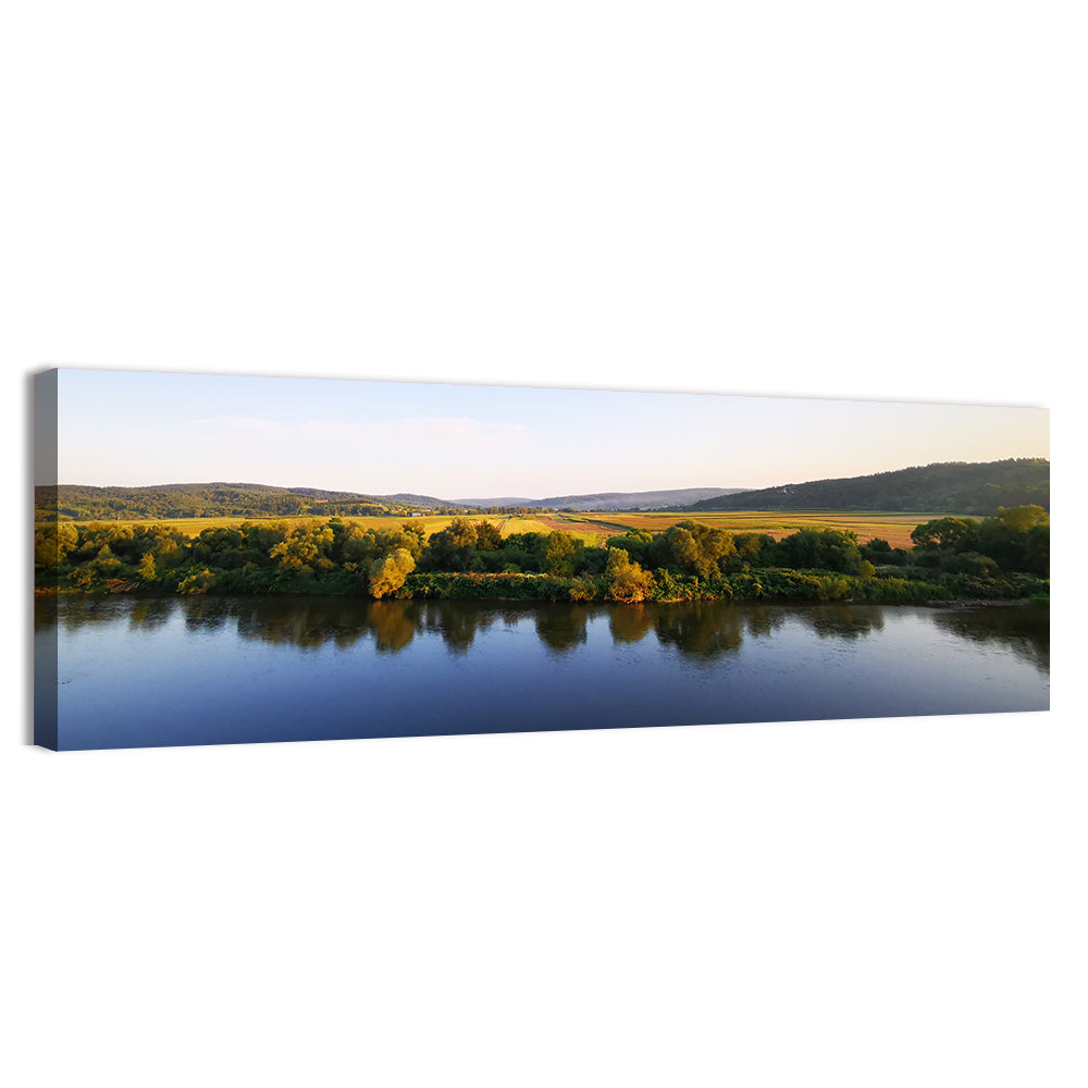 Peaceful River Sunset Wall Art
