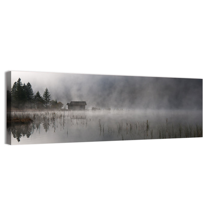 Ferchensee Morning Mist Wall Art as a canvas print