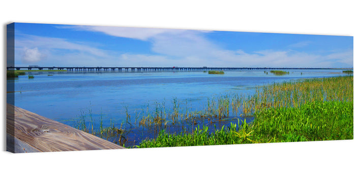 Meaher State Park Boardwalk Wall Art as a canvas print