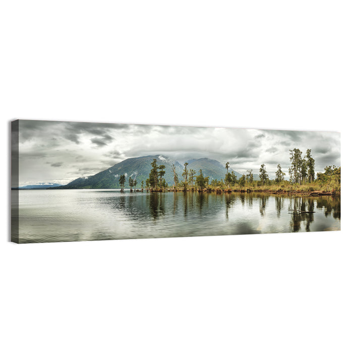 Lake Brunner Reflections Wall Art as a canvas print