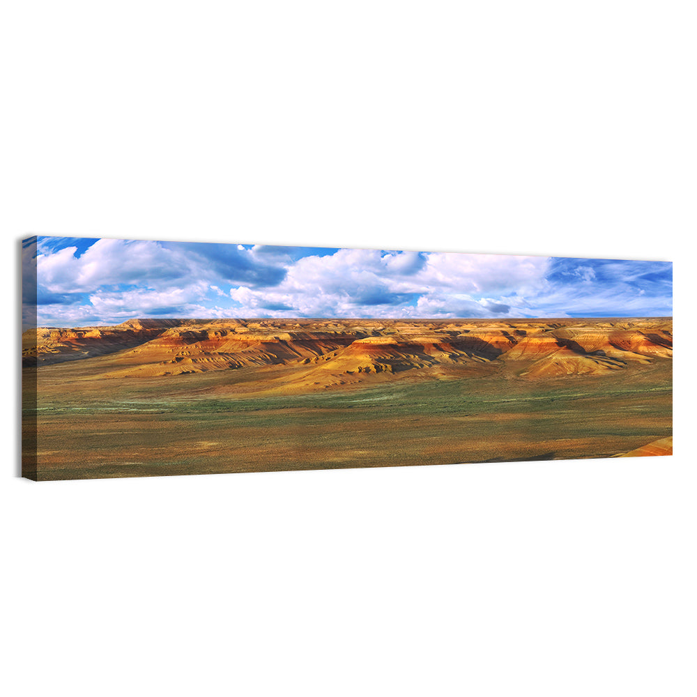 Ustyurt Plateau Cliffs Wall Art, canvas print, panoramic