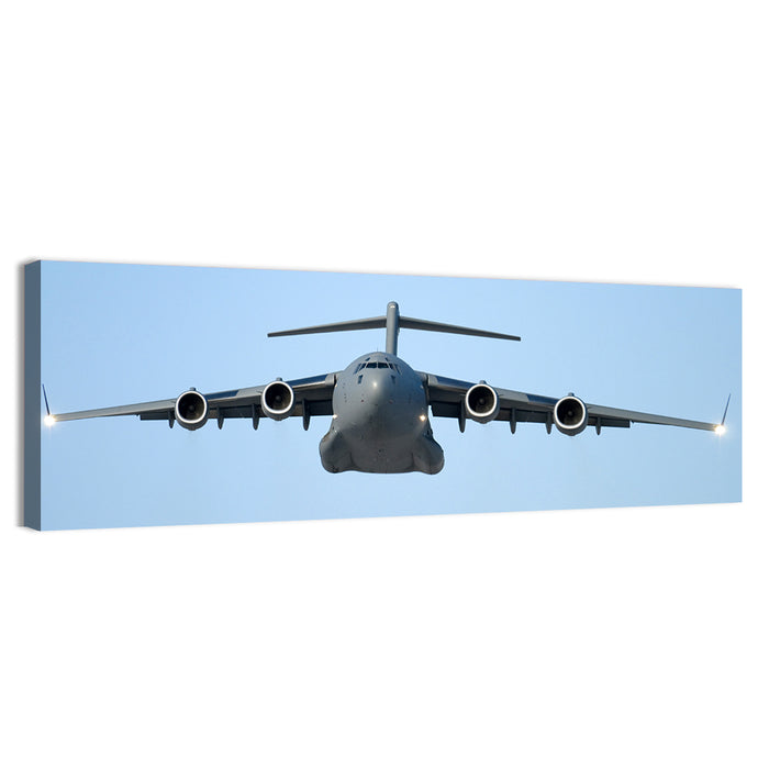 C-130 Head-on Transport Aircraft Wall Art as a canvas print