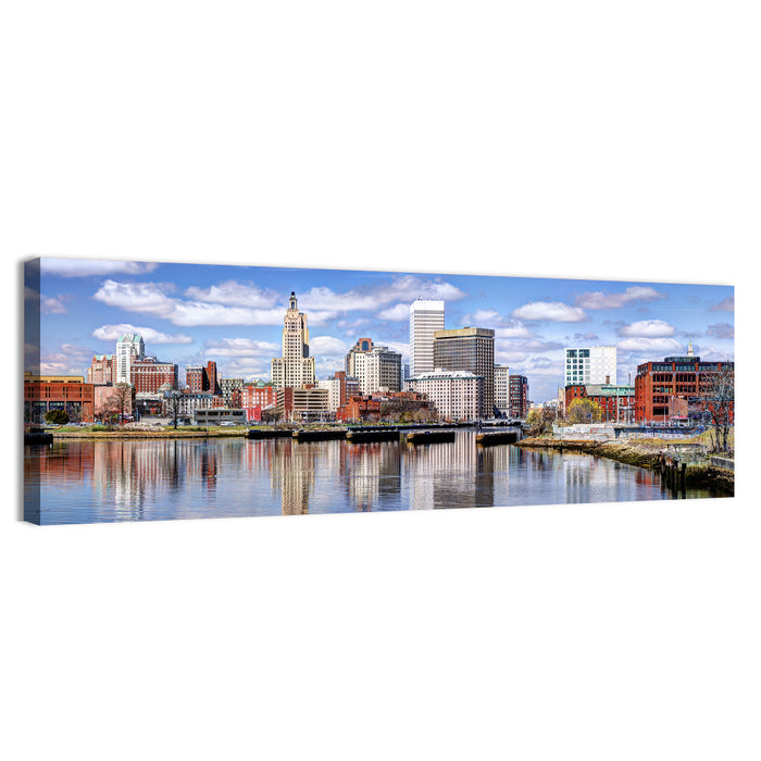 Providence Skyline Wall Art as a canvas print
