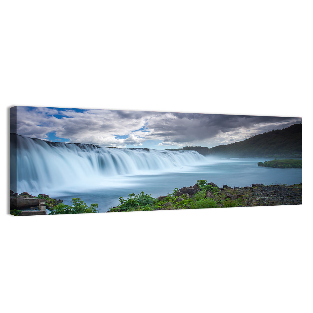 Faxi Waterfall, Iceland Wall Art, canvas print, panoramic