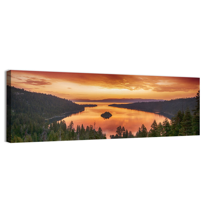 Emerald Bay Sunrise, Lake Tahoe Wall Art as a canvas print