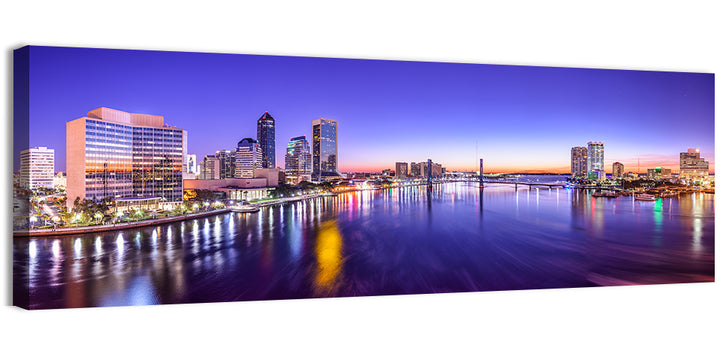 Jacksonville Twilight Skyline Wall Art