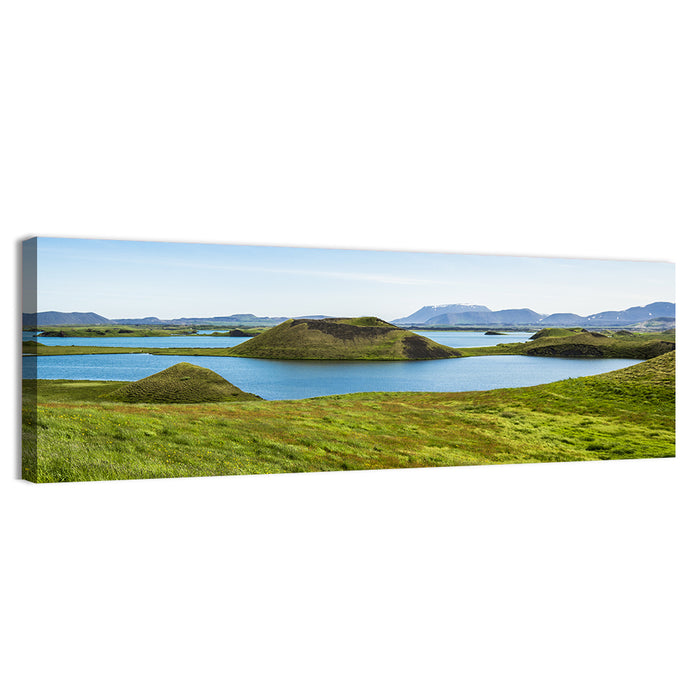 Mývatn Pseudocraters Wall Art as a canvas print