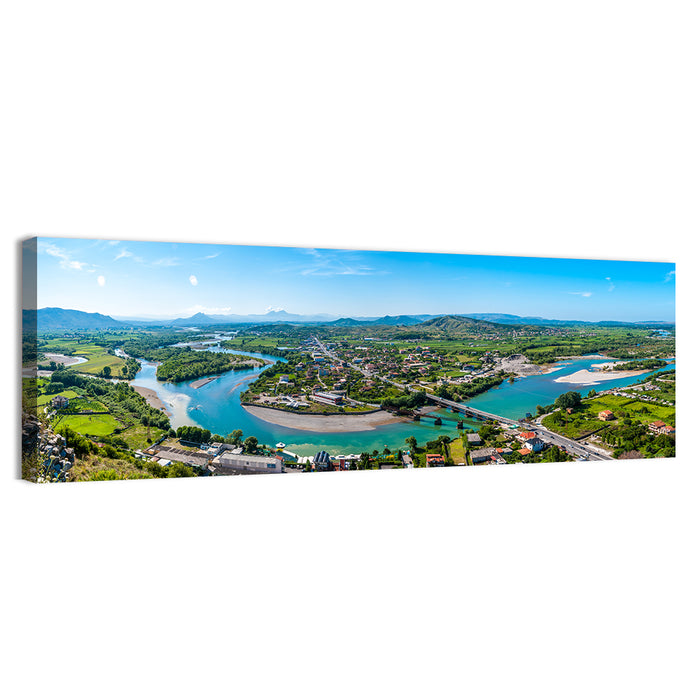 Shkodër River Valley Wall Art as a canvas print
