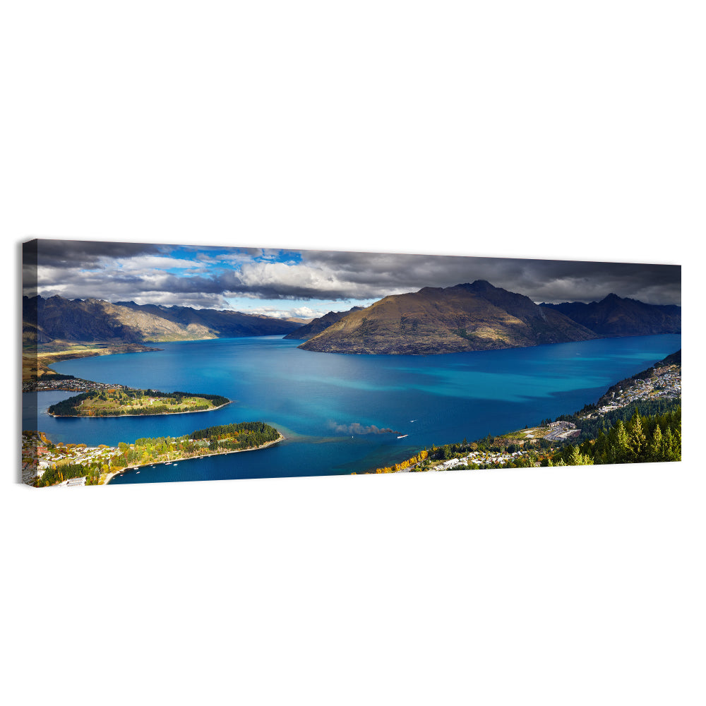 Lake Wakatipu Vista Wall Art, canvas print, panoramic