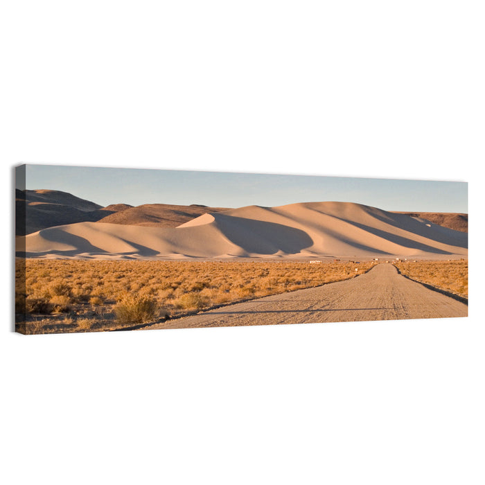Sand Mountain Dune Road Wall Art as a canvas print
