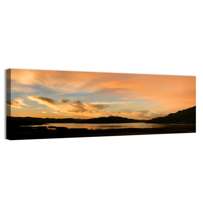 Lake Casitas Sunrise Wall Art as a canvas print