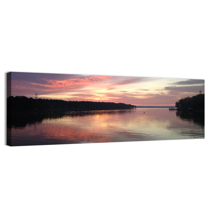 Lake Eufaula Sunset Wall Art as a canvas print