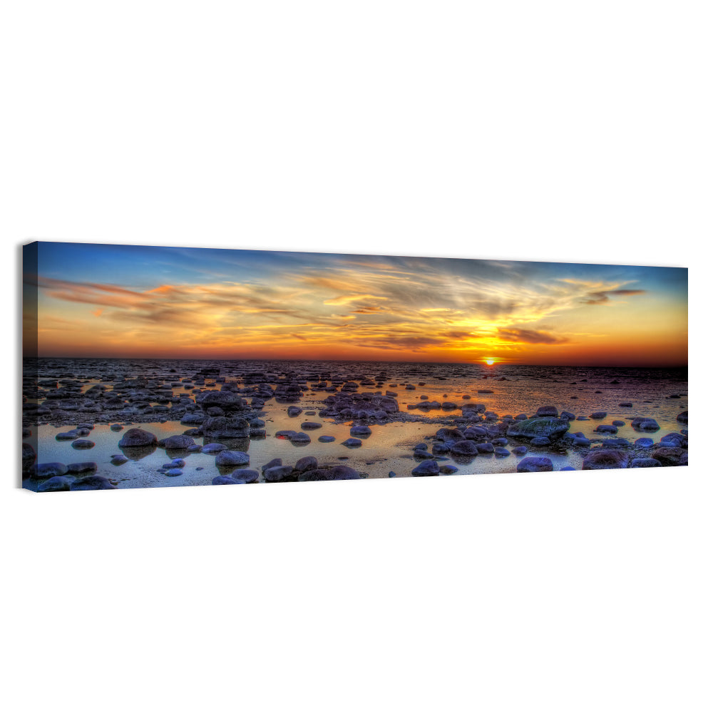 Sea Stones Sunset Wall Art