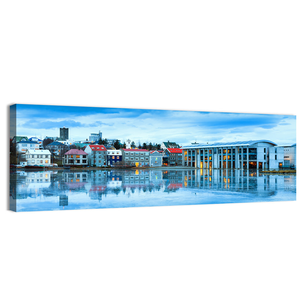 Blue City Hall Reykjavik Wall Art