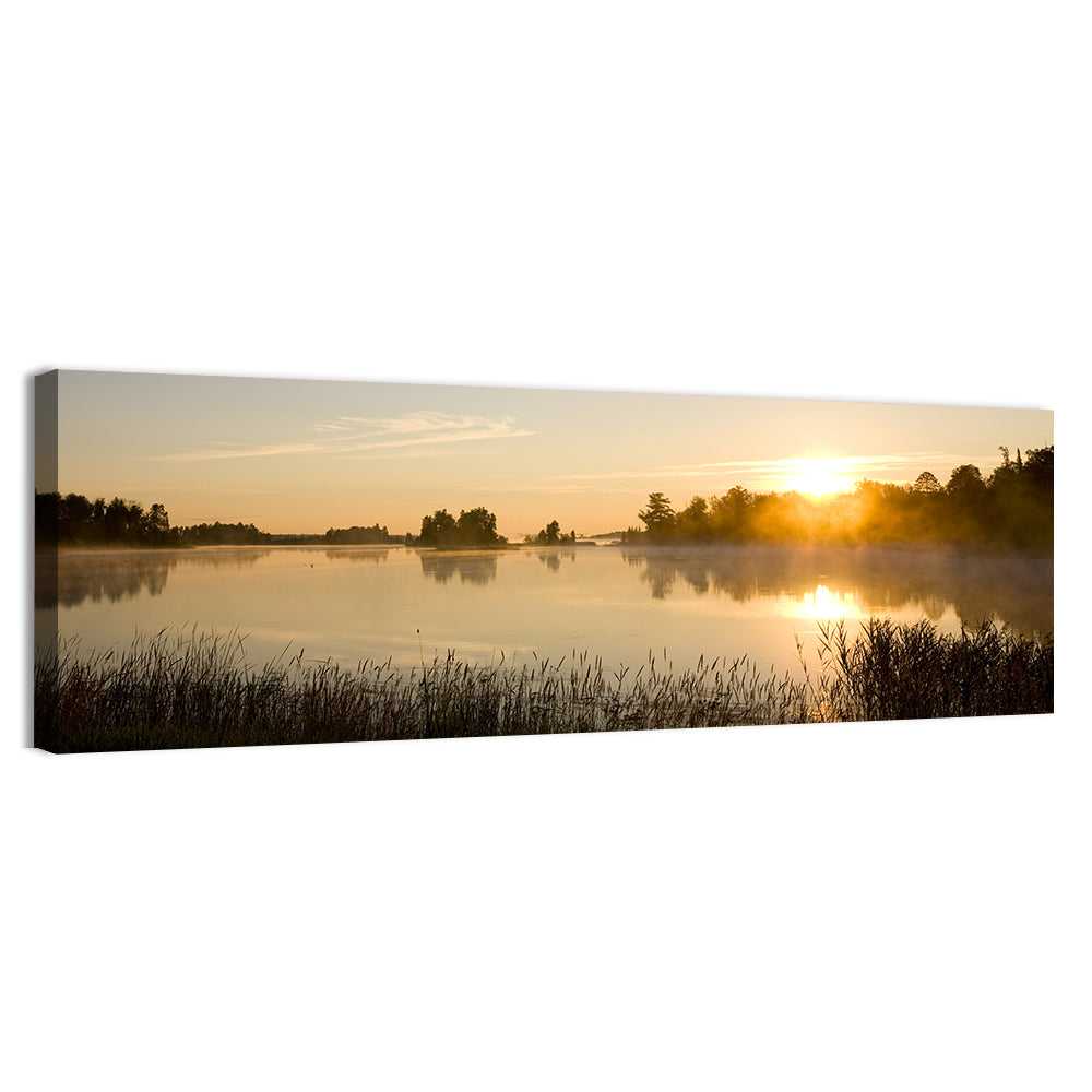 Tranquil Minnesota Lake Wall Art, canvas print, panoramic