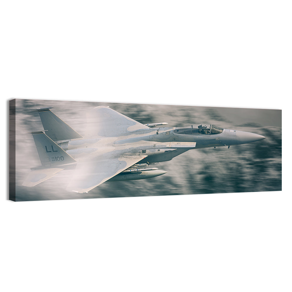 F-15 Fighter Jet Wall Art, canvas print, panoramic