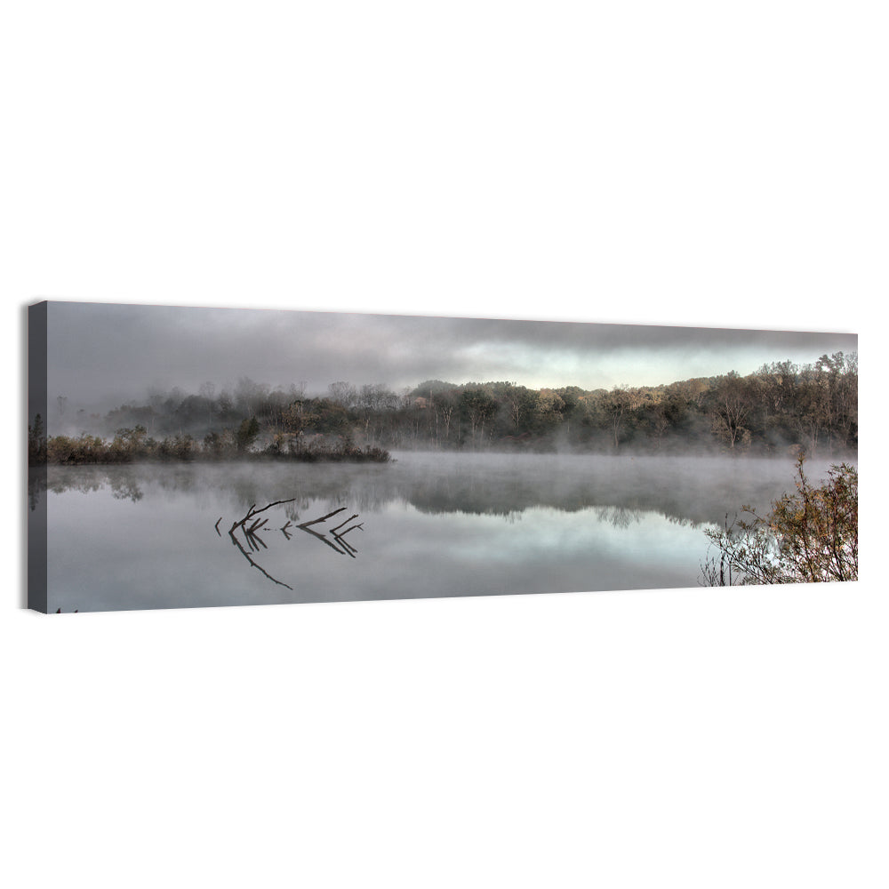 Millennium Park Lake Reflection Wall Art, canvas print, panoramic